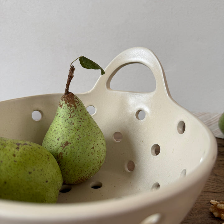 Handmade Stoneware Kitchen Strainer