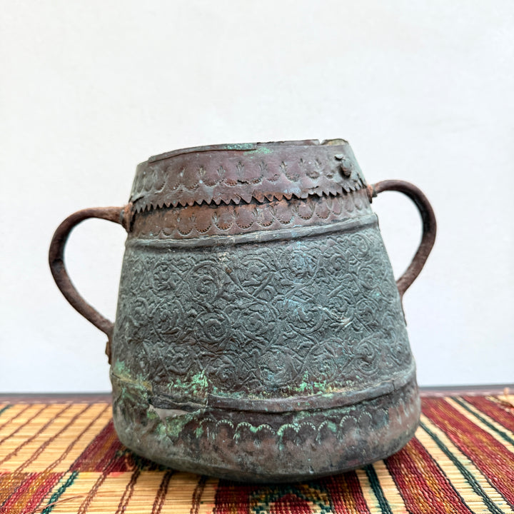 Antique Ornate Brass Grain Measure