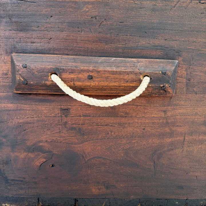 Antique Dark Wood Blanket Box | Toby