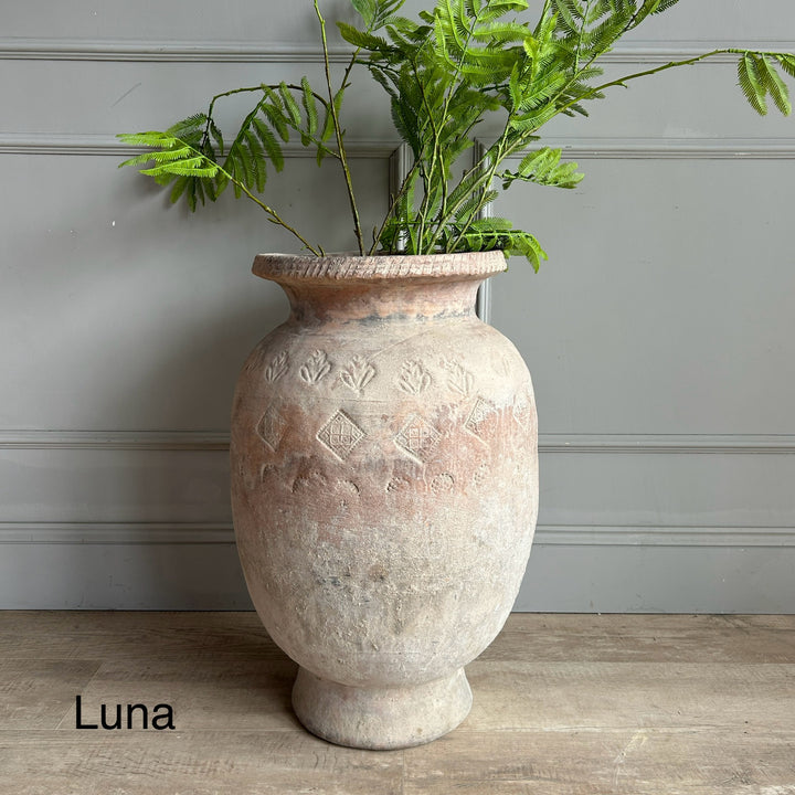 Large Rustic Antique Terracotta Urn