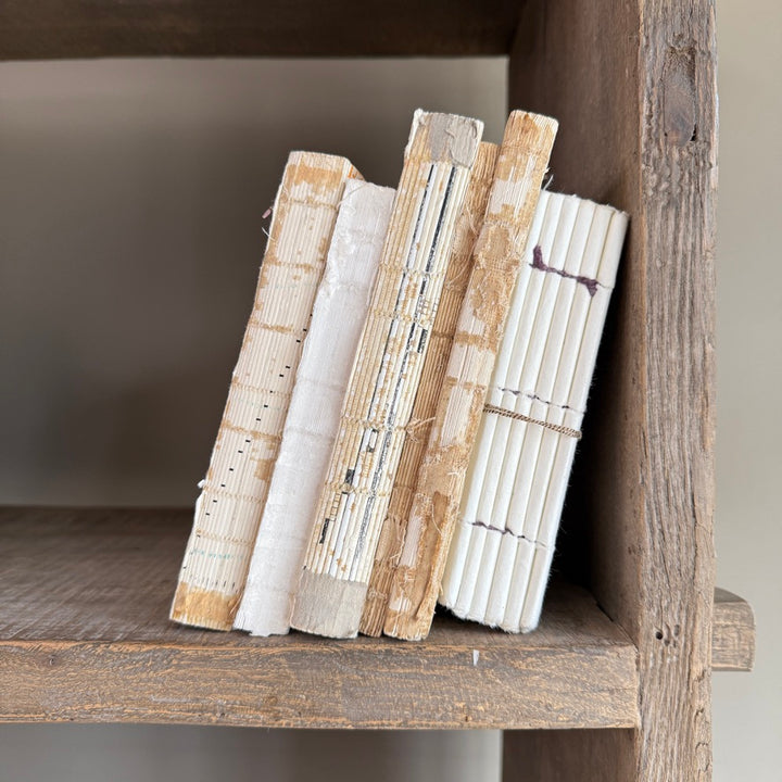 Reclaimed Elm Open Shelving Unit | Tall Rustic Bookcase