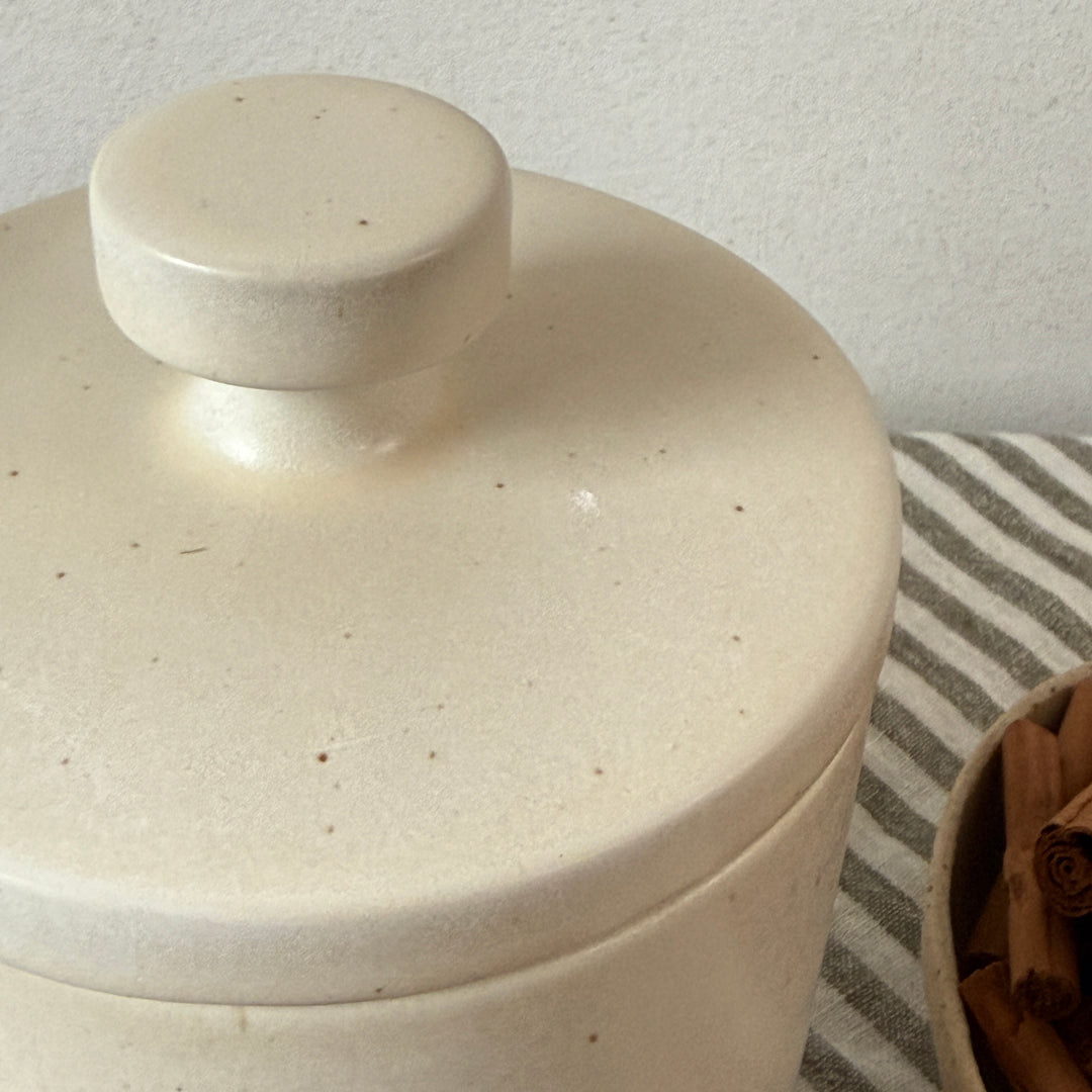 Cream Stoneware Storage Jar with Airtight Lid | Paloma