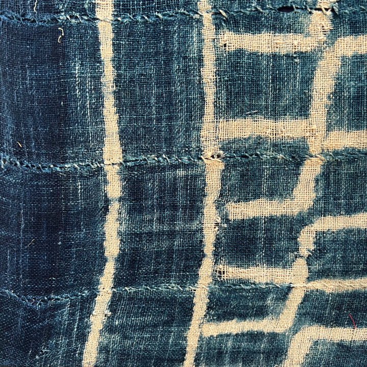 Antique Tribal Indigo Textile Artwork | 120 X 70