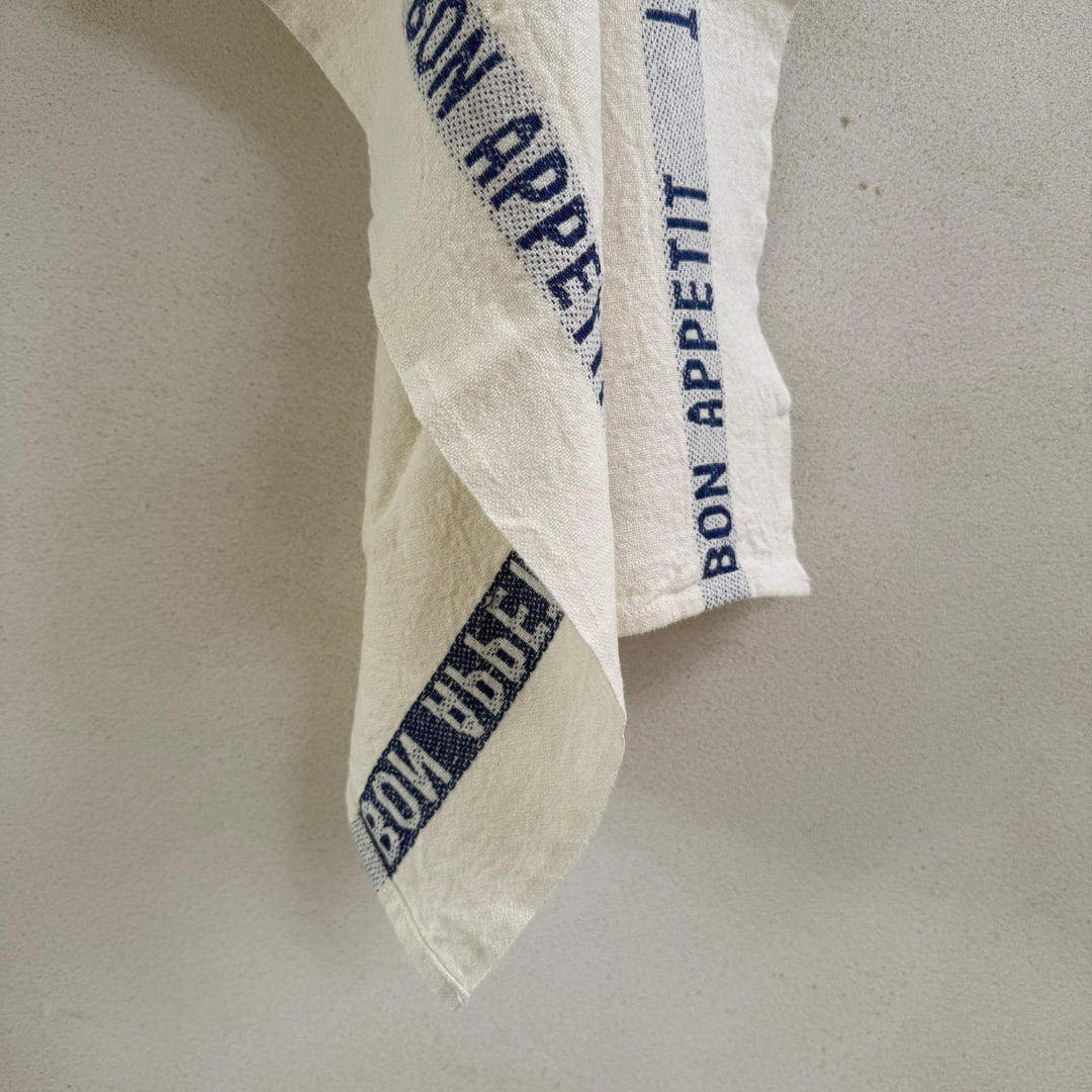 Bon Appetit Tea Towel Blue & White
