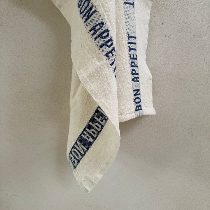 Bon Appetit Tea Towel Blue & White