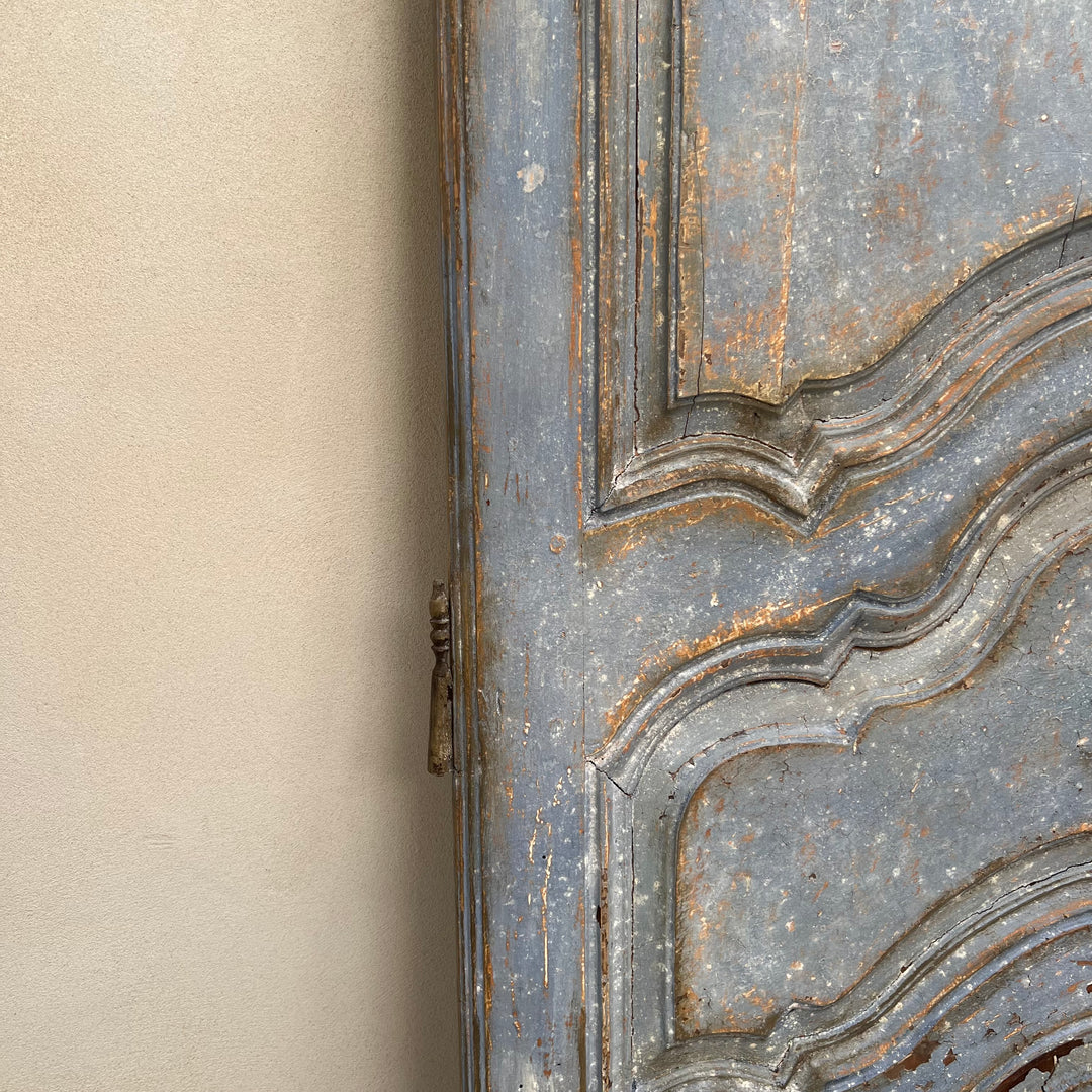 Antique french blue decorative double doors