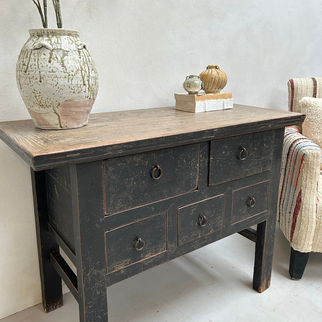 Small Black Antique Console Table | Bath