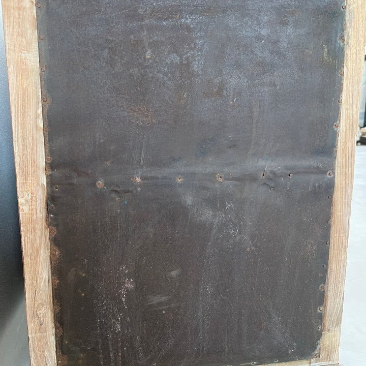 Small Rustic Vintage Sideboard with Metal Panels | Avani