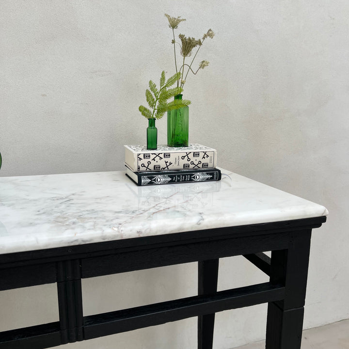 Vintage Marble Top Console Table | Cliffe