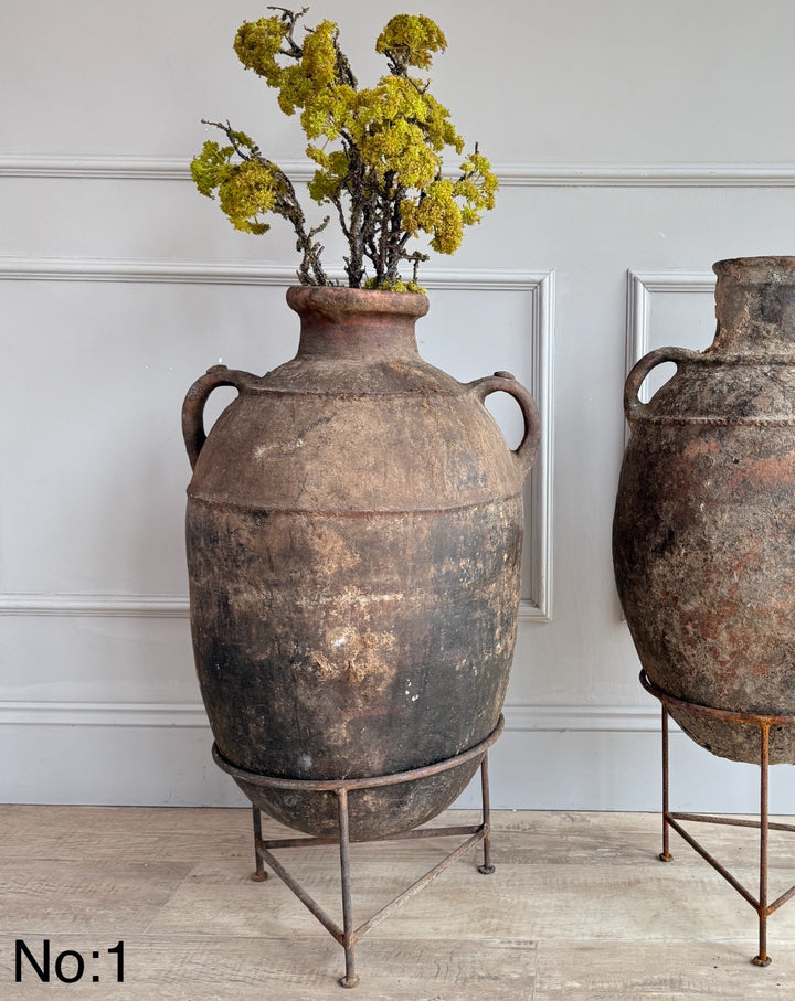 Large Antique Rustic Clay Urn | Fez