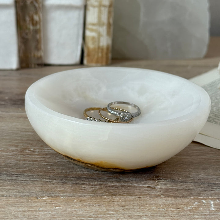 White onyx mini bowl