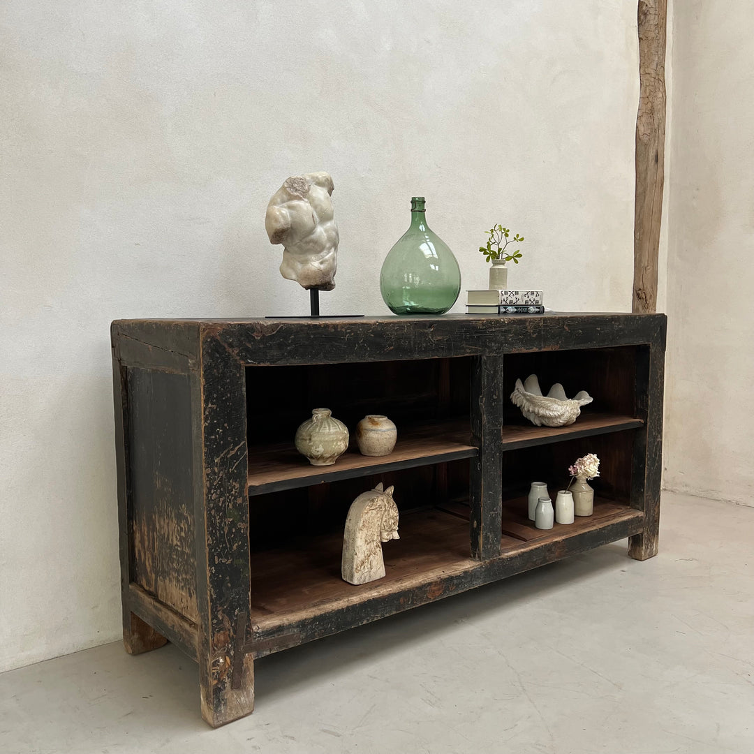 Antique elm rustic black shop counter | Jackson