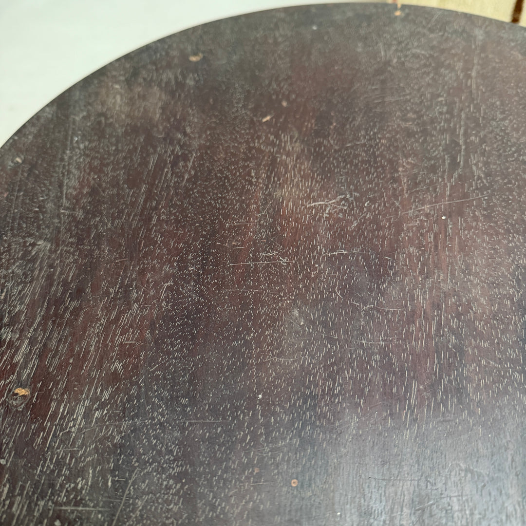 Vintage Dark Wood Bobbin Table