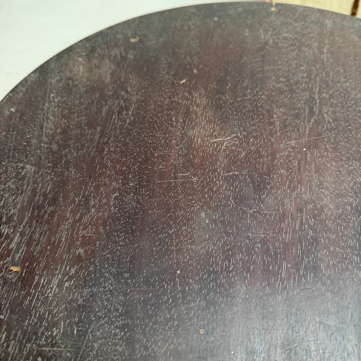 Vintage Dark Wood Bobbin Table