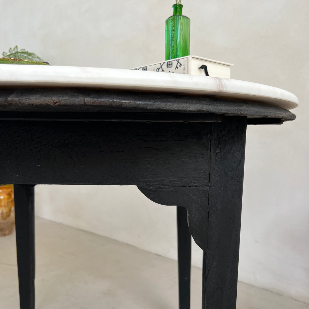 Vintage Marble Top Round Side Table | Bramber