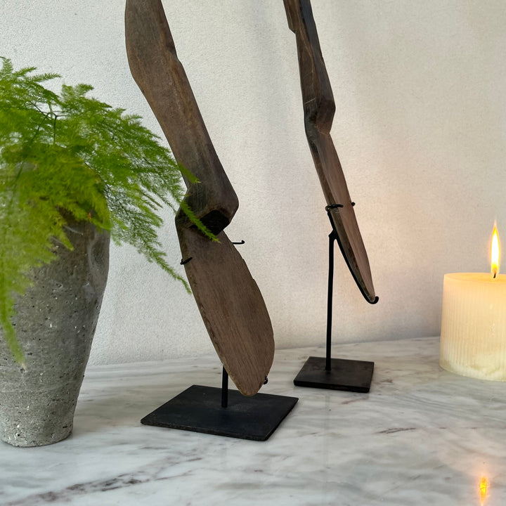 Antique wooden spoon on stand Joko