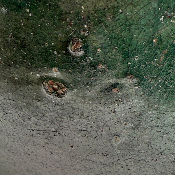 Antique jade coloured rice pot Small