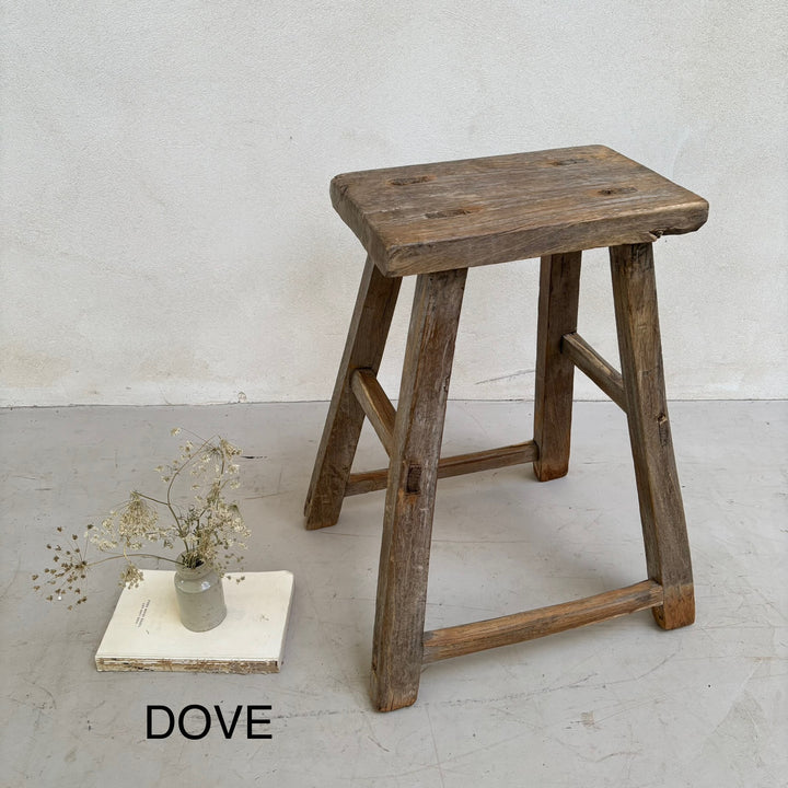 Rustic Wood Antique Stool (select from photo)