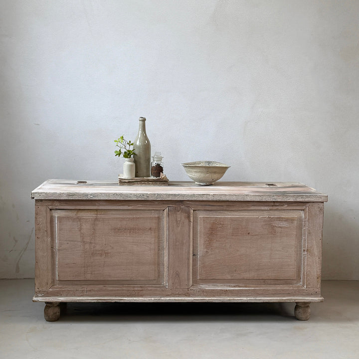 Antique Bleached Teak Blanket Box | Gita