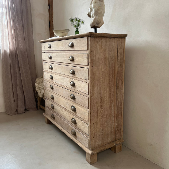 Vintage Architects Plan Chest Of Drawers | Seva