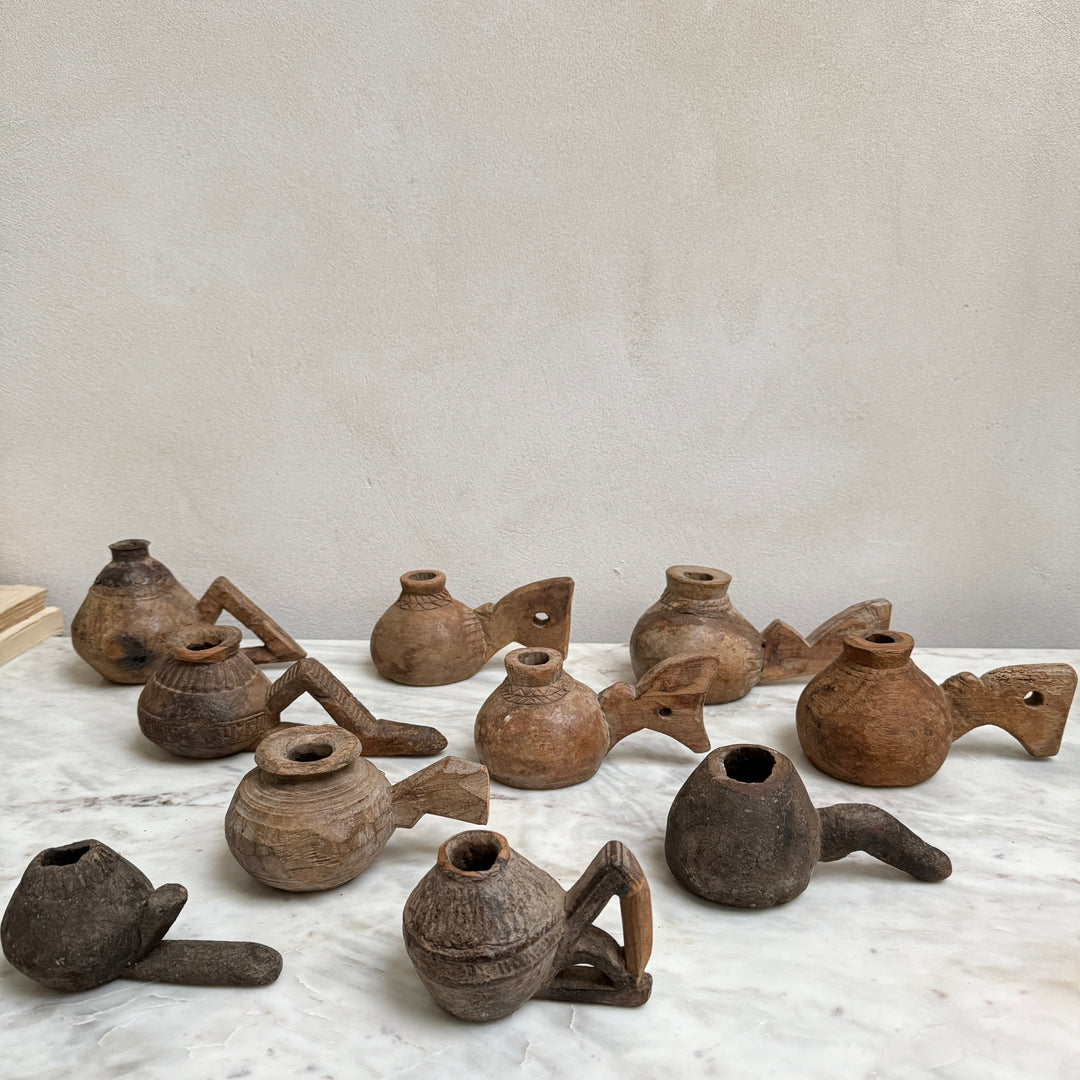 Antique Decorative Indian Wooden pot