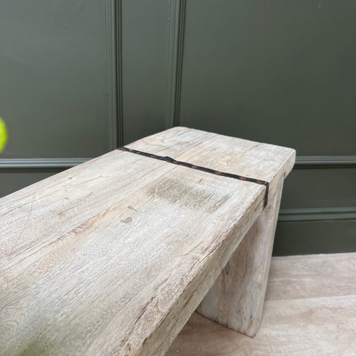 Reclaimed White Washed Benches