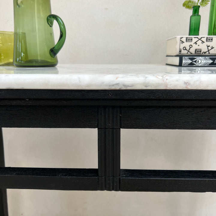 Vintage Marble Top Console Table | Cliffe