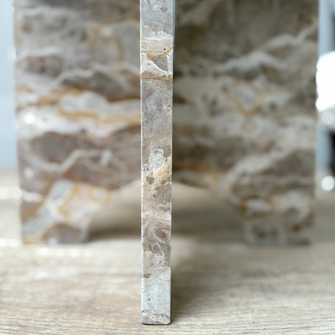 Natural Round Marble Side Table