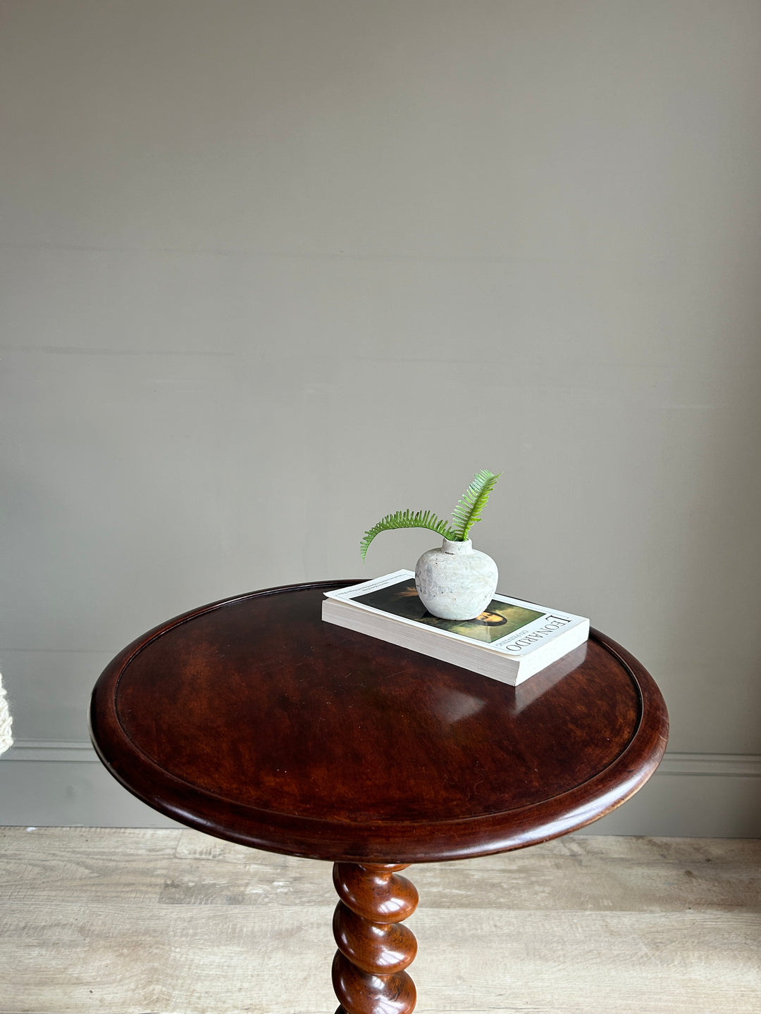 English Antique dark wood side table | Joko