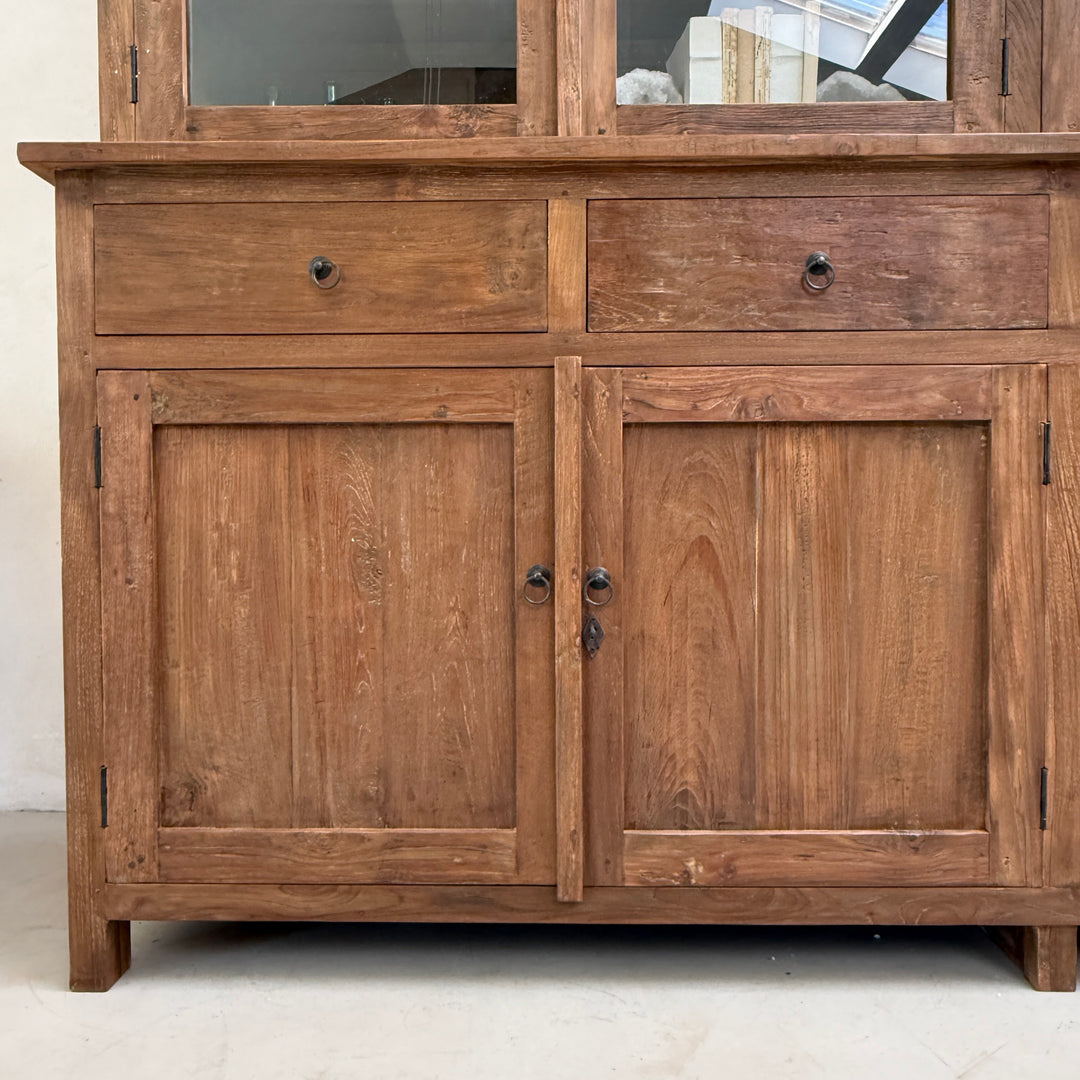 Eton Reclaimed Teak Glazed Cabinet | Solid Wood Dresser