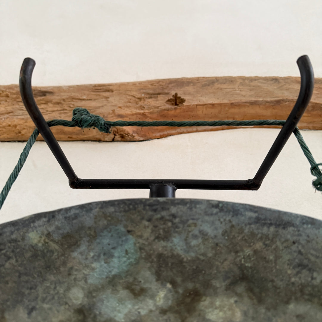 Extra Large Antique Gong on Stand | Sulawesi