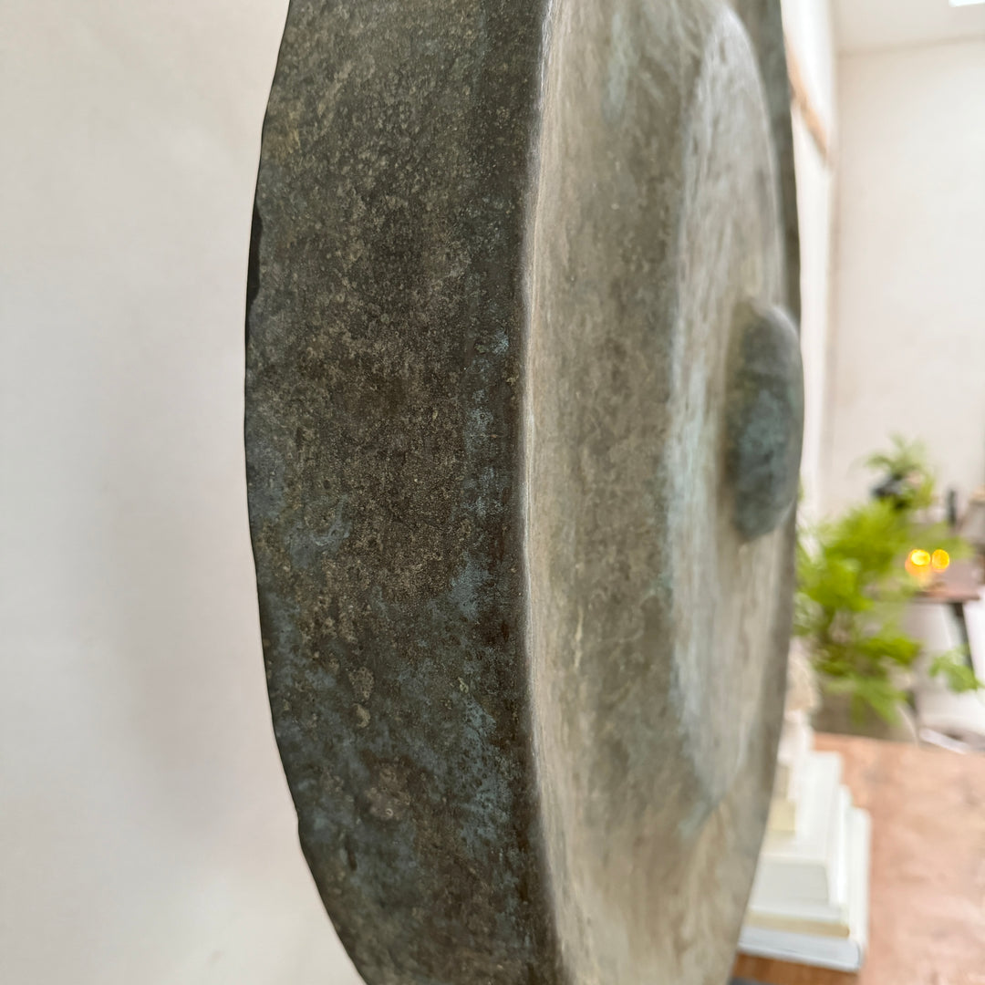 Extra Large Antique Gong on Stand | Sulawesi