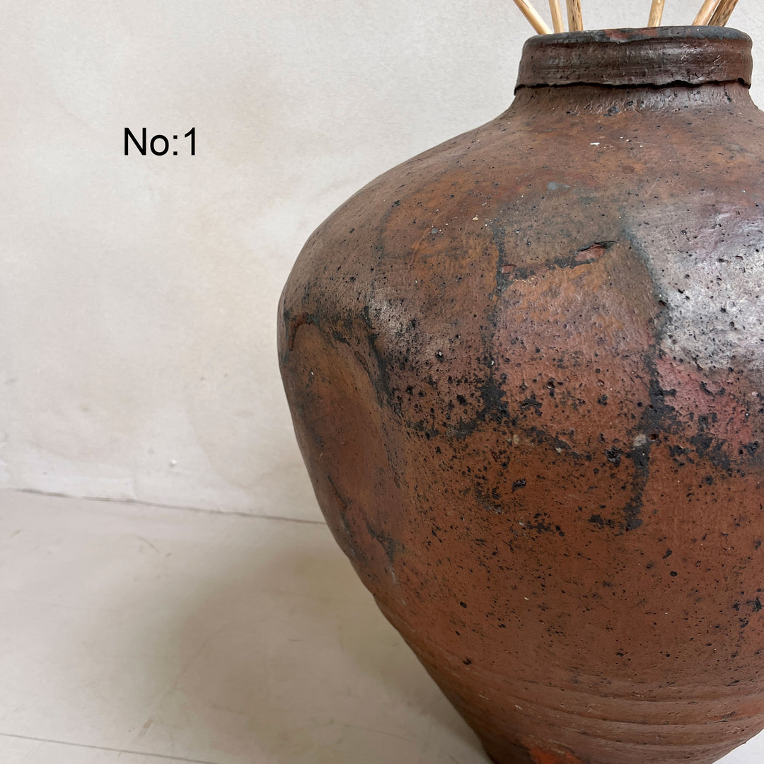 Extra Large Antique Green Preserve Pot | Leonora
