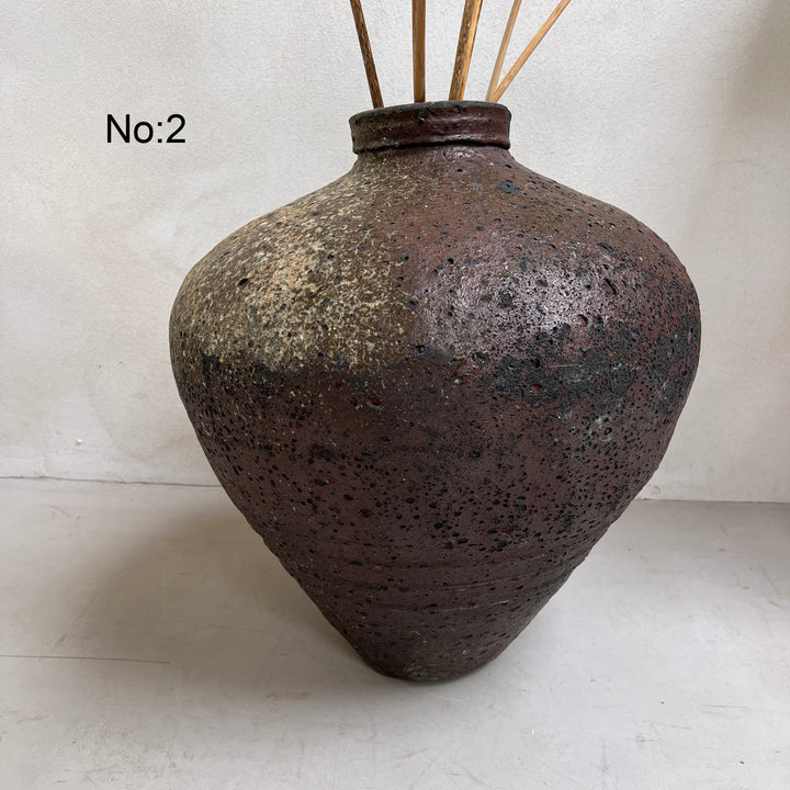 Extra Large Antique Green Preserve Pot | Leonora