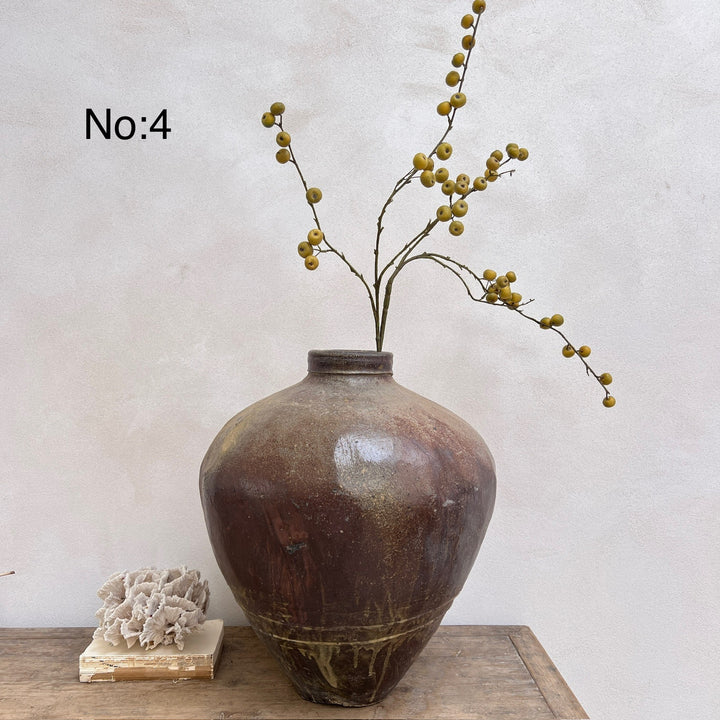 Extra Large Antique Green Preserve Pot | Leonora
