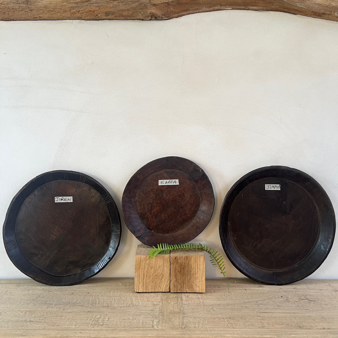 Extra Large Antique Wooden African Plates