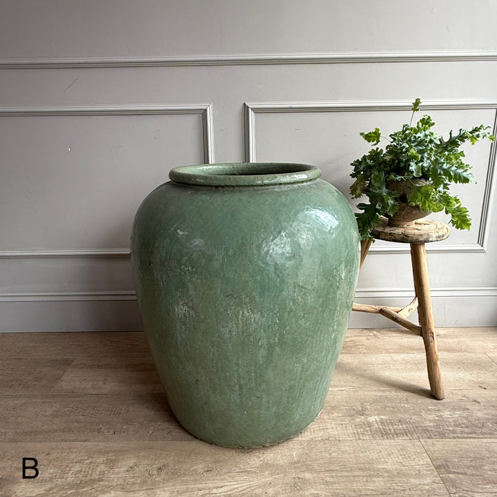 Extra Large Jade Antique Urn 