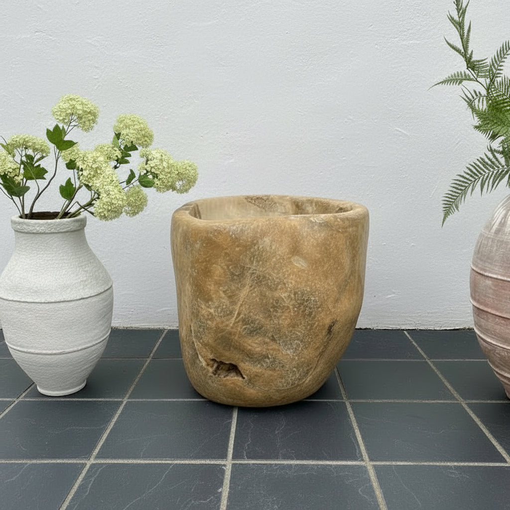 Extra large Hand-Carved Amber Quartz