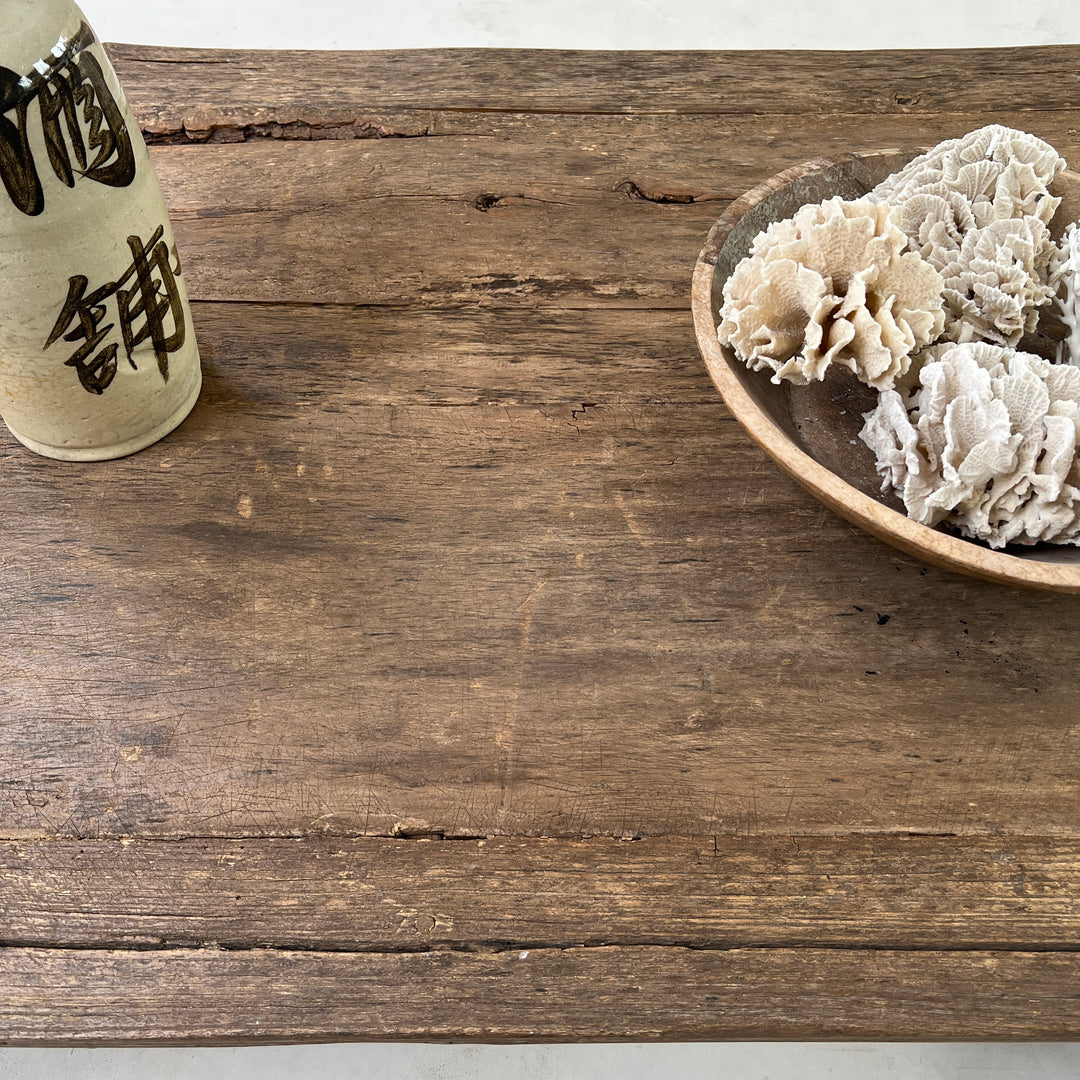 Extra large antique dark wood coffee table | Darcey 1 