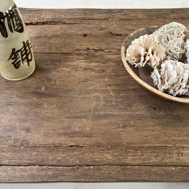 Extra large antique dark wood coffee table | Darcey 1 