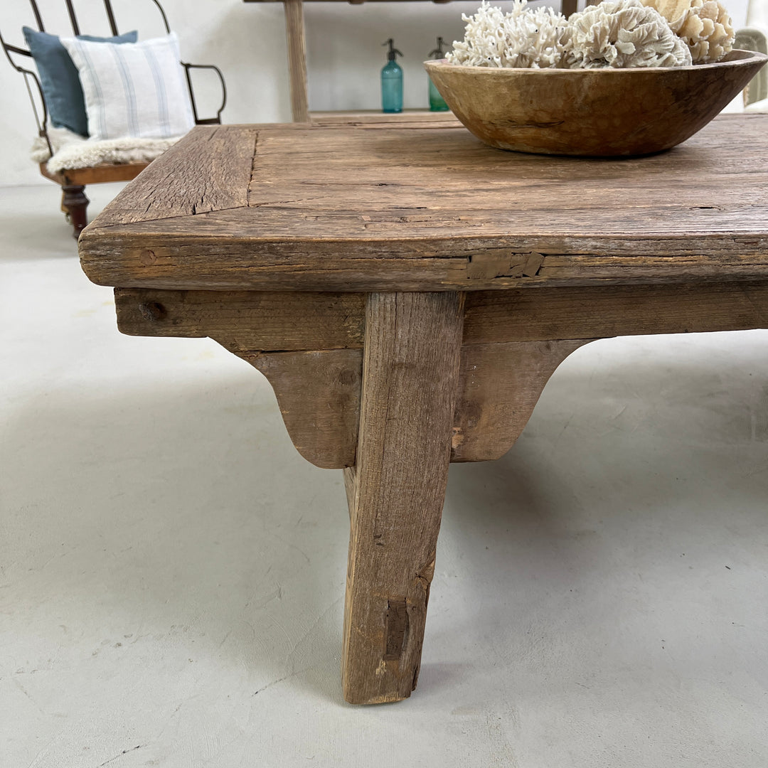 Extra large antique dark wood coffee table | Darcey 2 