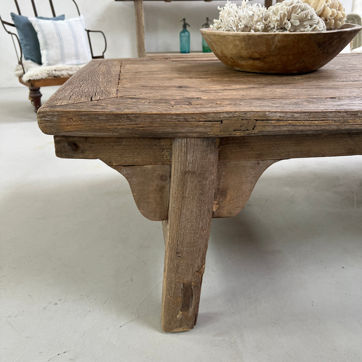 Extra large antique dark wood coffee table | Darcey 2 