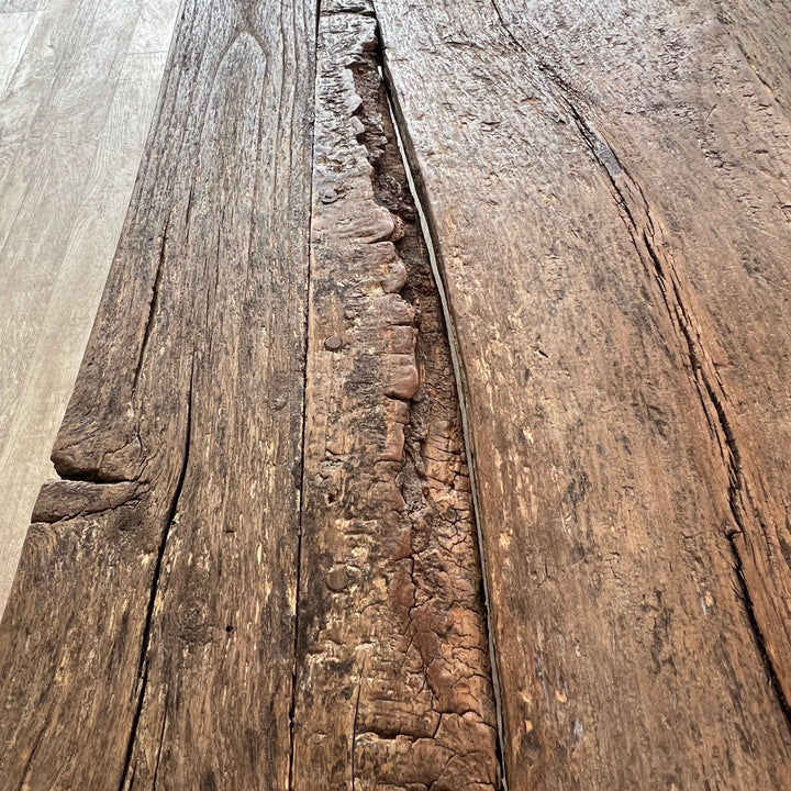 Extra large antique dark wood coffee table | Darcey 8 