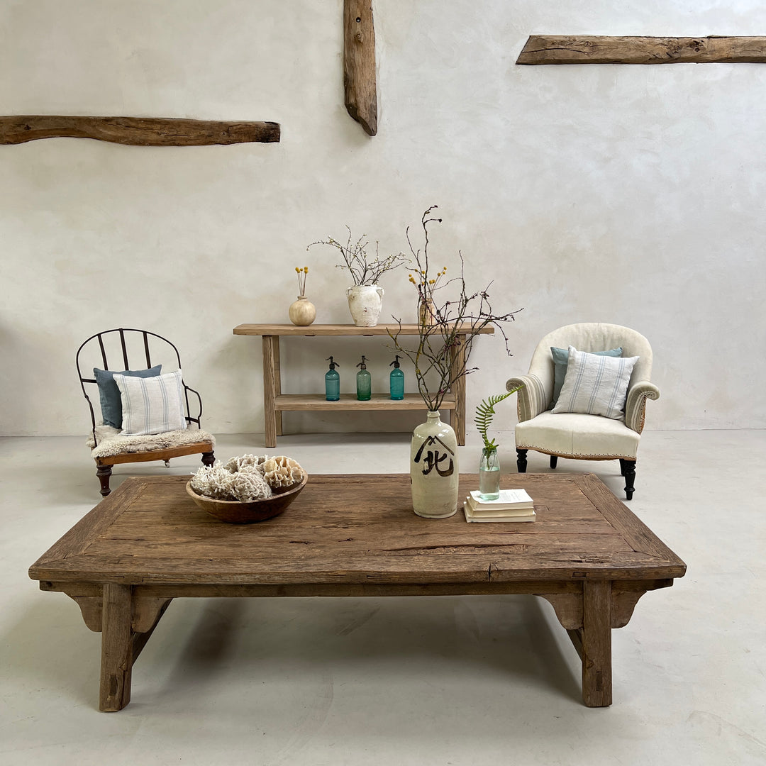 Extra large antique dark wood coffee table | Darcey 9