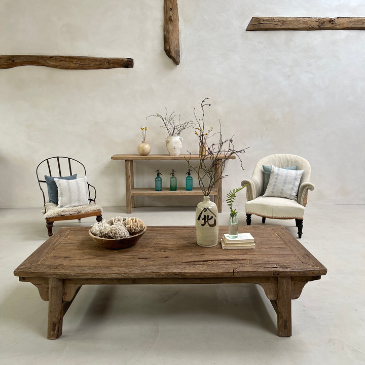 Extra large antique dark wood coffee table | Darcey 9