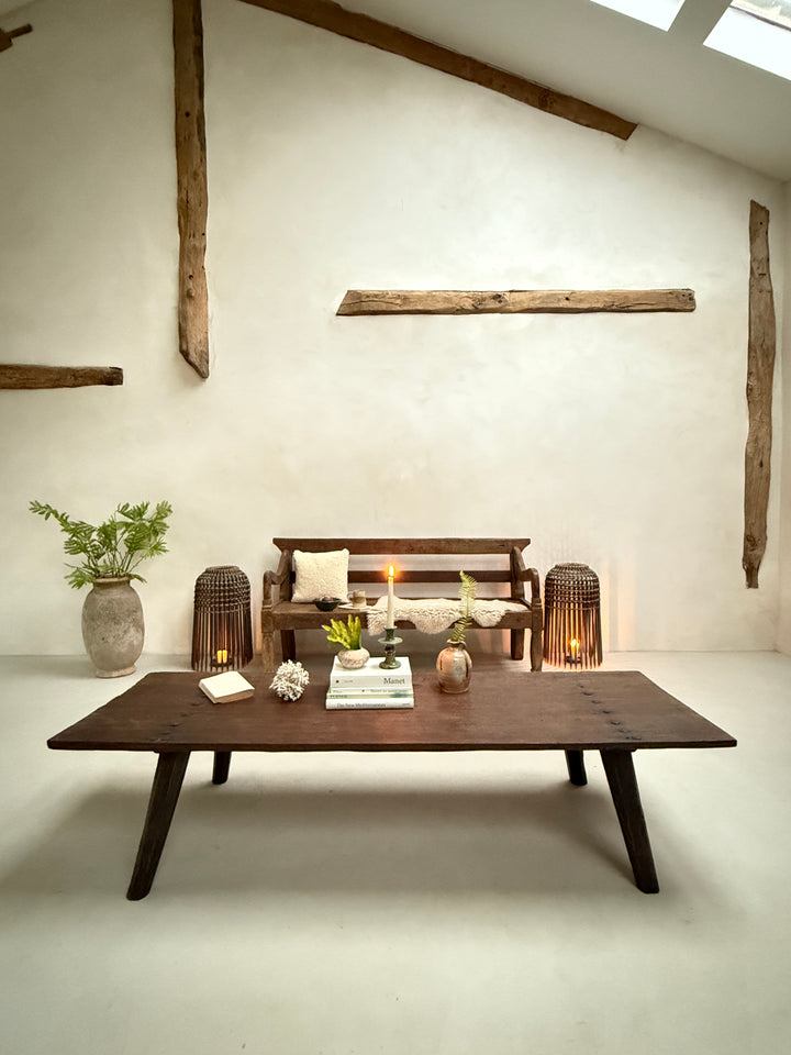 Extra large dark antique door coffee table Orlando