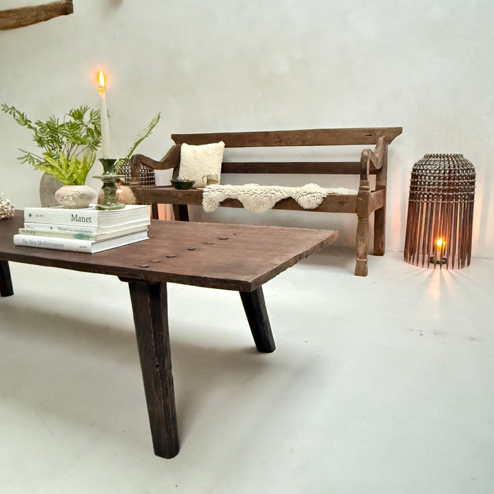 Extra large dark antique door coffee table Orlando