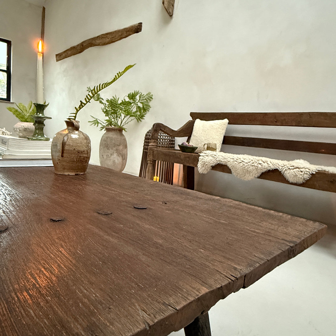 Extra large dark antique door coffee table Orlando