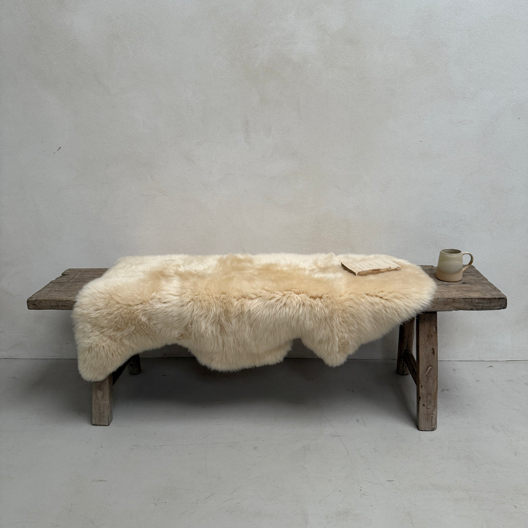 Extra large sheepskin cushion neutral