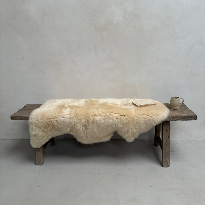Extra large sheepskin cushion neutral